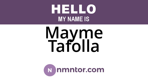 Mayme Tafolla