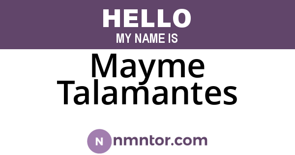 Mayme Talamantes