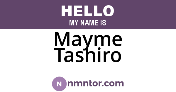 Mayme Tashiro