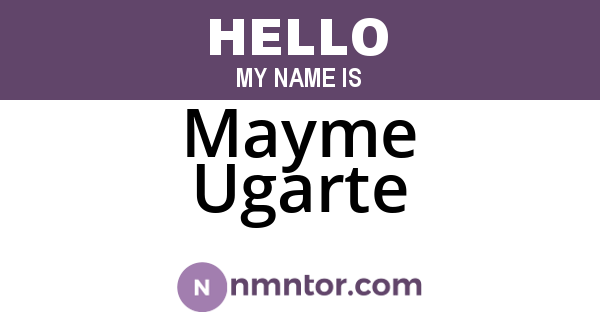 Mayme Ugarte