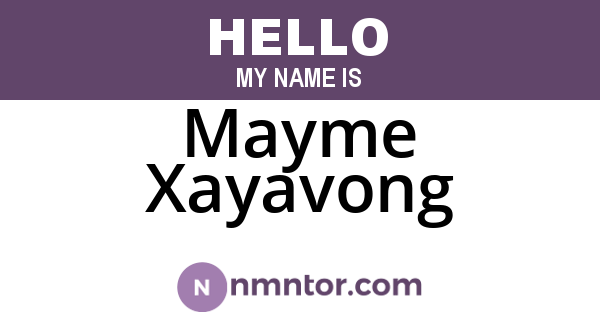 Mayme Xayavong