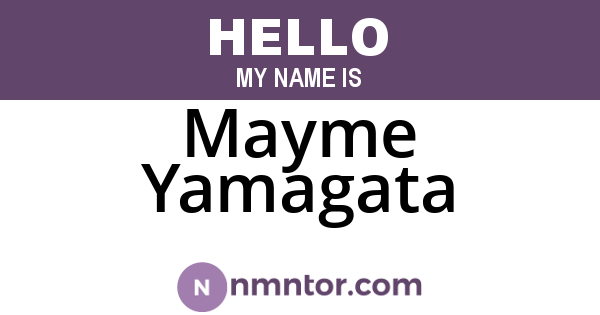Mayme Yamagata