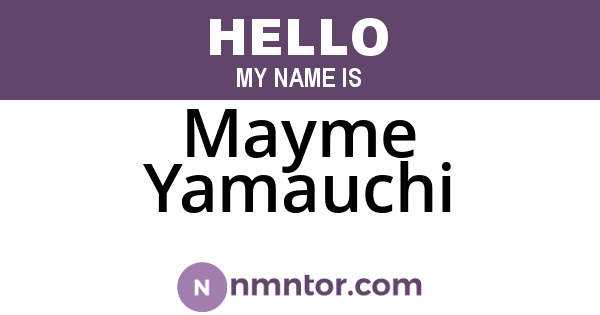 Mayme Yamauchi