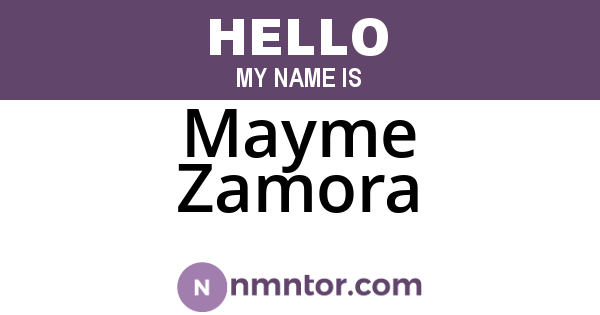 Mayme Zamora