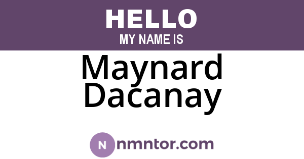 Maynard Dacanay