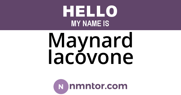 Maynard Iacovone