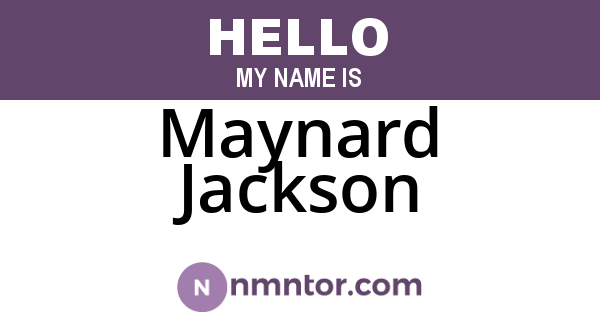Maynard Jackson
