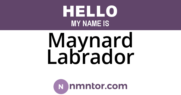 Maynard Labrador