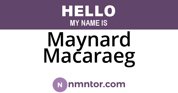 Maynard Macaraeg