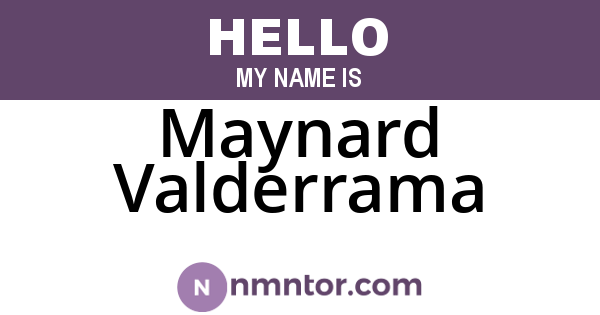 Maynard Valderrama