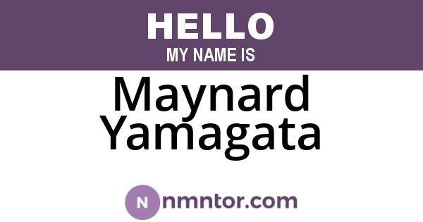 Maynard Yamagata