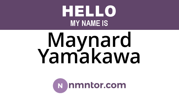 Maynard Yamakawa