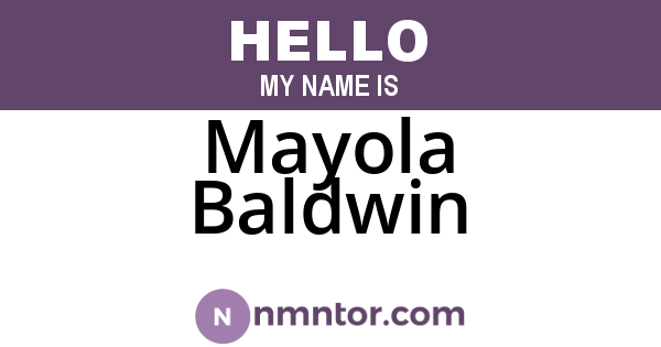 Mayola Baldwin