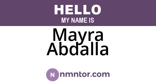 Mayra Abdalla