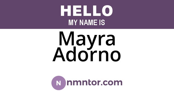 Mayra Adorno