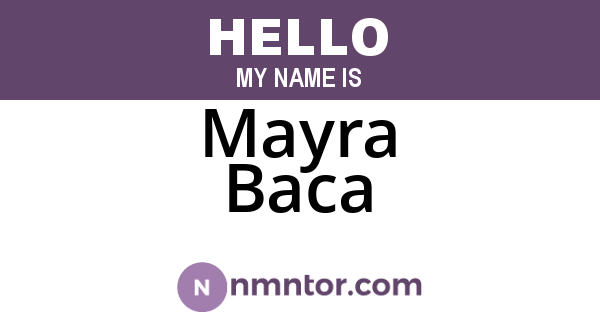 Mayra Baca