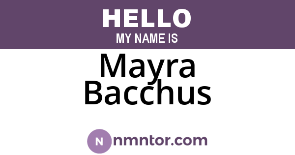 Mayra Bacchus
