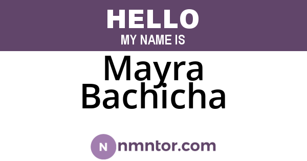 Mayra Bachicha