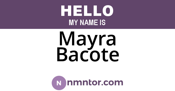 Mayra Bacote