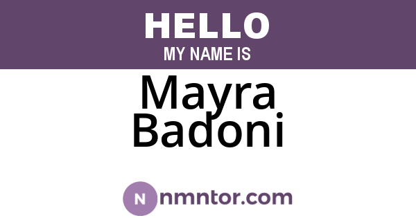 Mayra Badoni