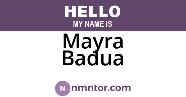 Mayra Badua