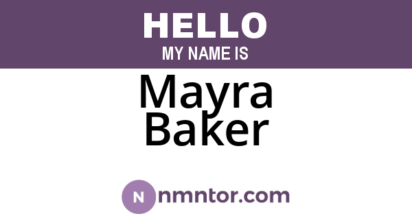 Mayra Baker