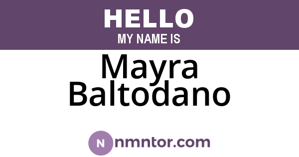 Mayra Baltodano