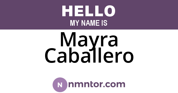 Mayra Caballero