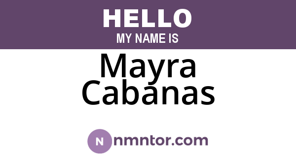 Mayra Cabanas