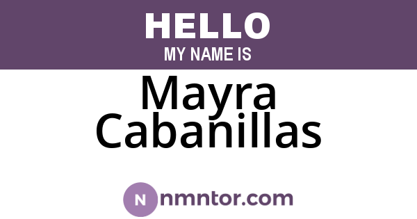 Mayra Cabanillas