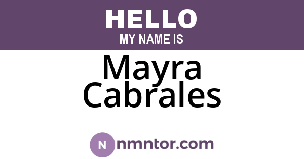 Mayra Cabrales