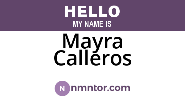 Mayra Calleros