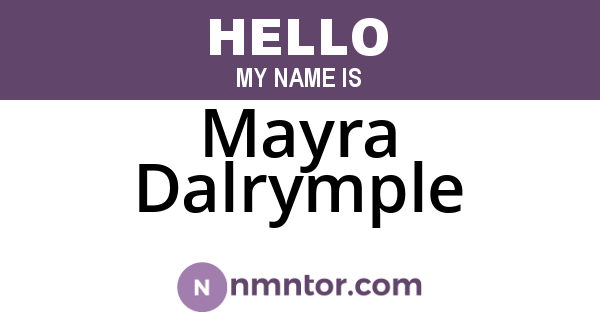 Mayra Dalrymple