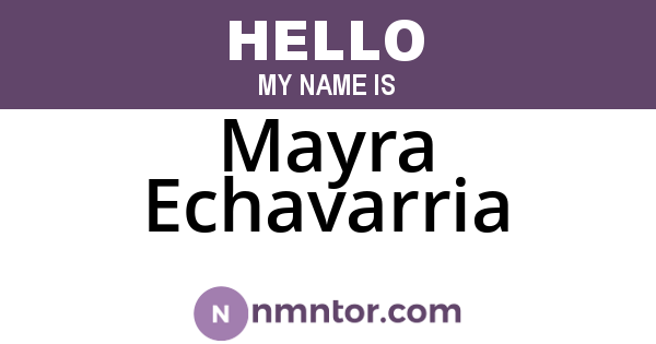 Mayra Echavarria