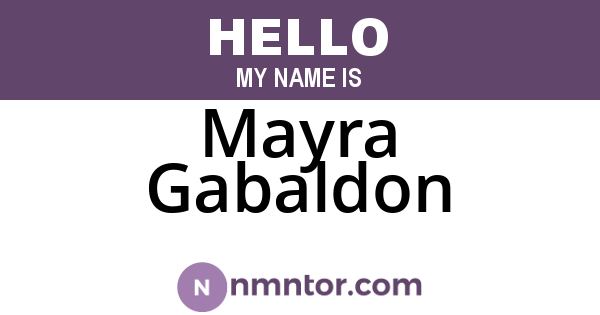 Mayra Gabaldon
