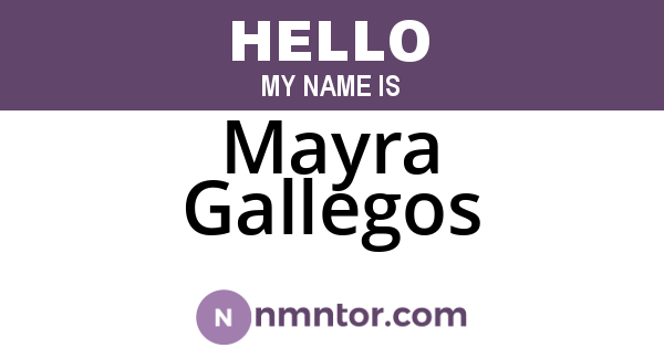 Mayra Gallegos