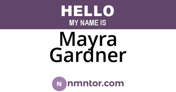 Mayra Gardner