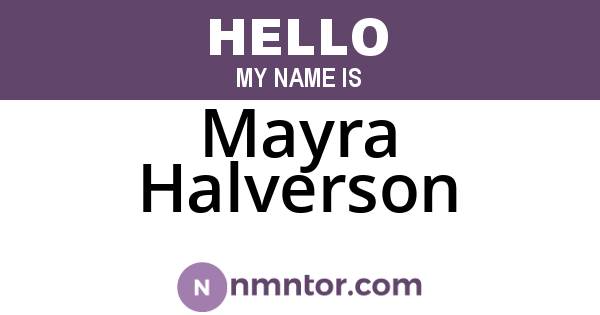 Mayra Halverson