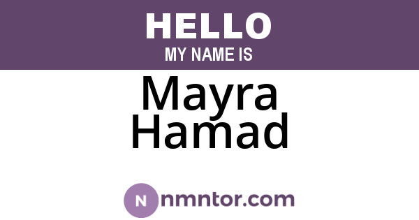 Mayra Hamad