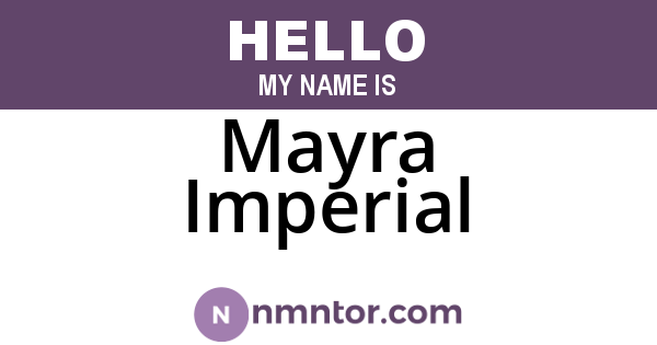 Mayra Imperial