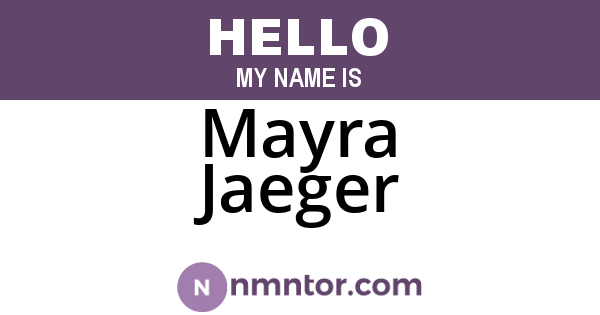 Mayra Jaeger