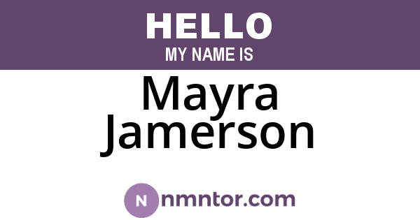 Mayra Jamerson