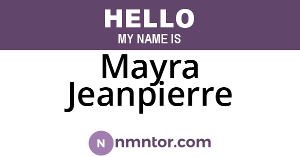 Mayra Jeanpierre