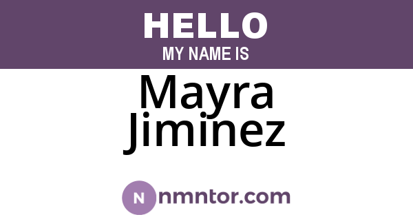 Mayra Jiminez