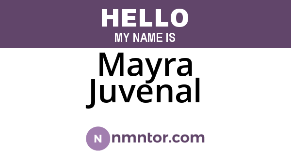 Mayra Juvenal