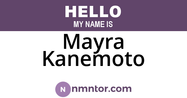 Mayra Kanemoto