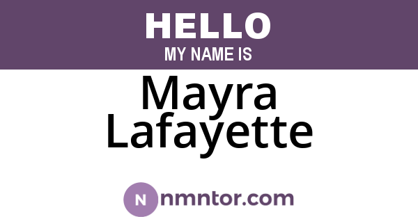 Mayra Lafayette