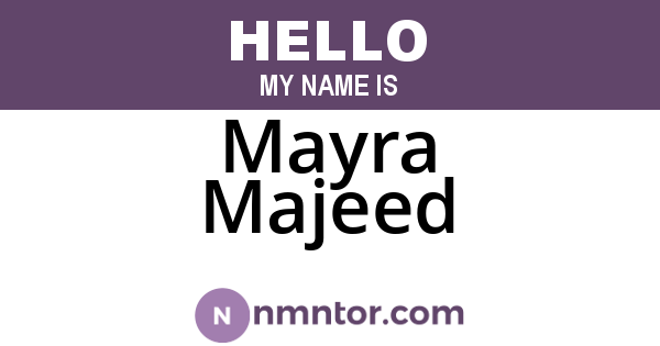 Mayra Majeed