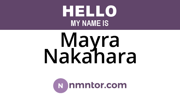 Mayra Nakahara