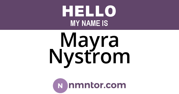 Mayra Nystrom